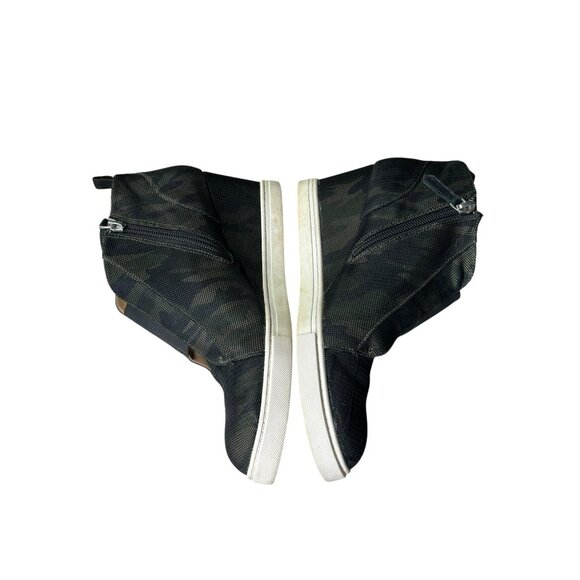 Linea Paolo Women's Felicia Wedge Heel Boot Sz 9 Green Camo Side Zip - Picture 5 of 15